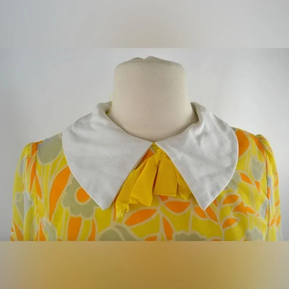 60’s Floral Drop Waist Mini Dress - Size Small - Picture 6 of 8